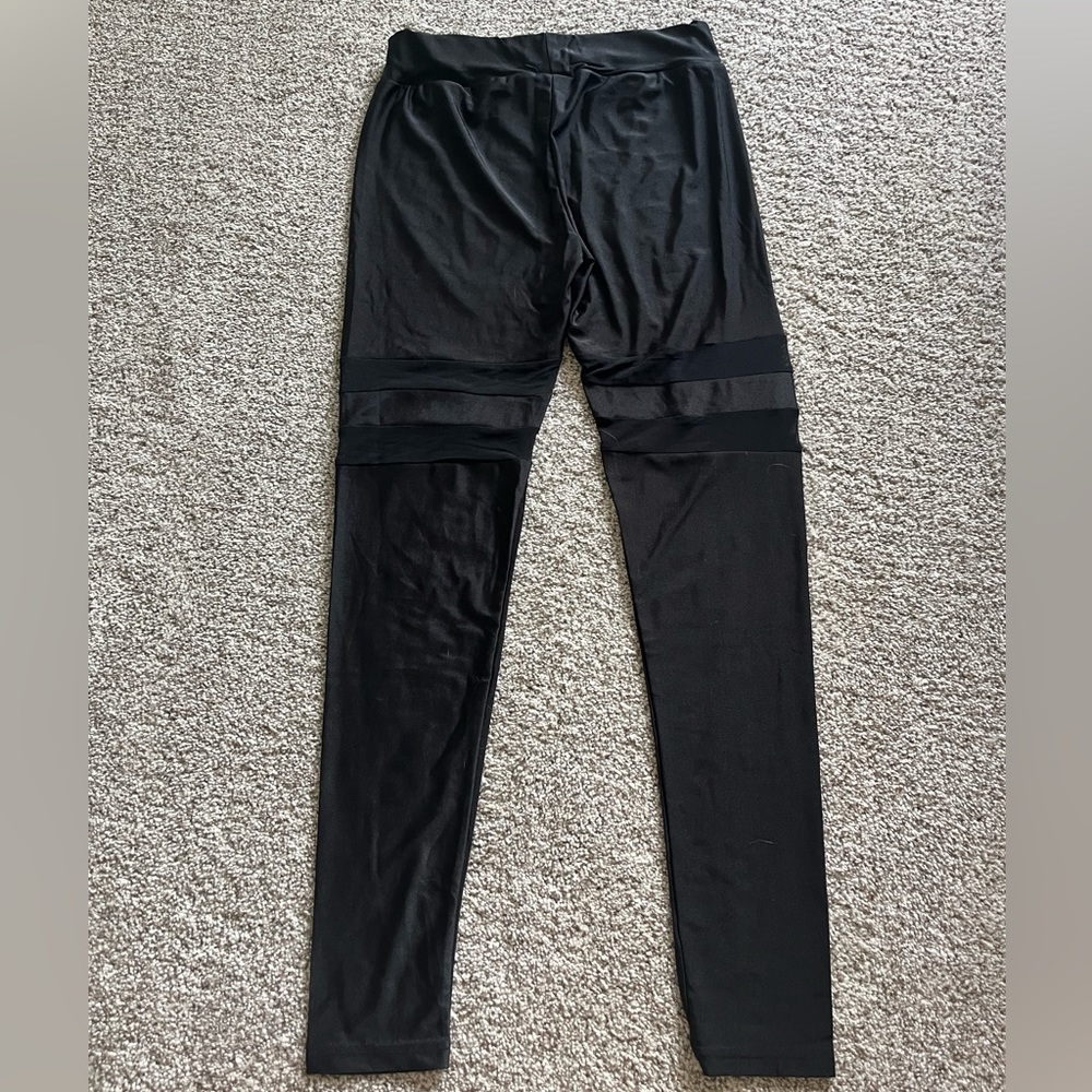 Shein Black Leggings w/Mesh